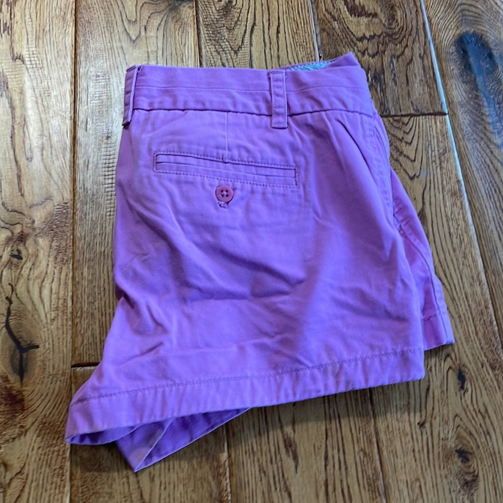 Women’s J. Crew chino shorts. Size 12 and color purple - Picture 3 of 8